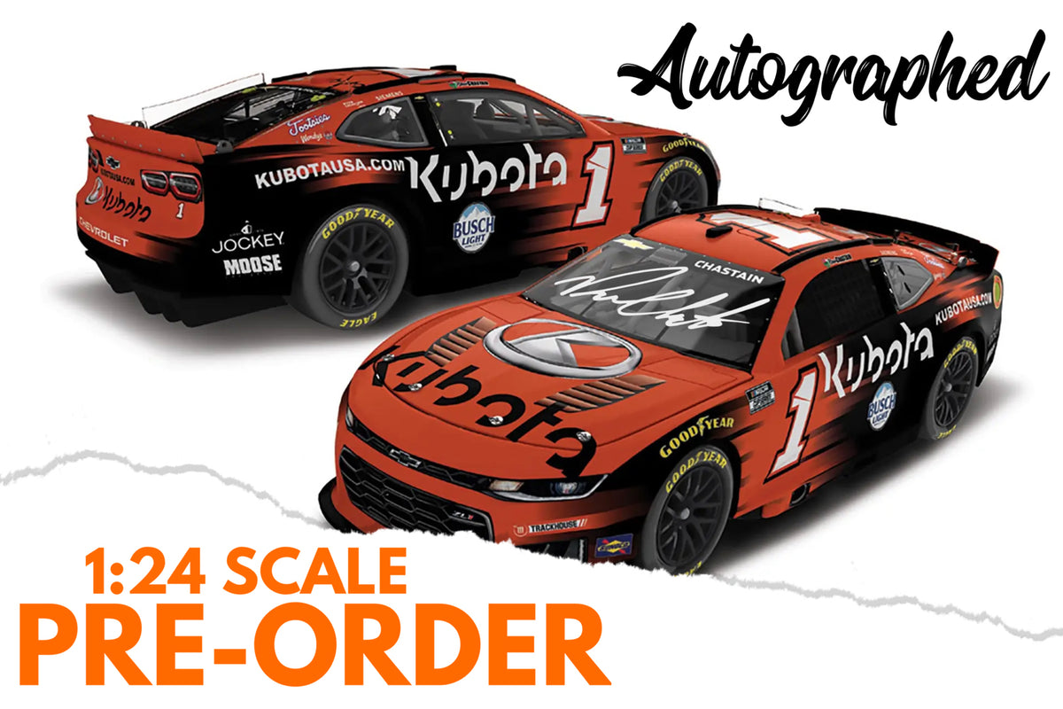 2026 Ross Chastain 1:24 Kubota AUTOGRAPHED NASCAR Diecast