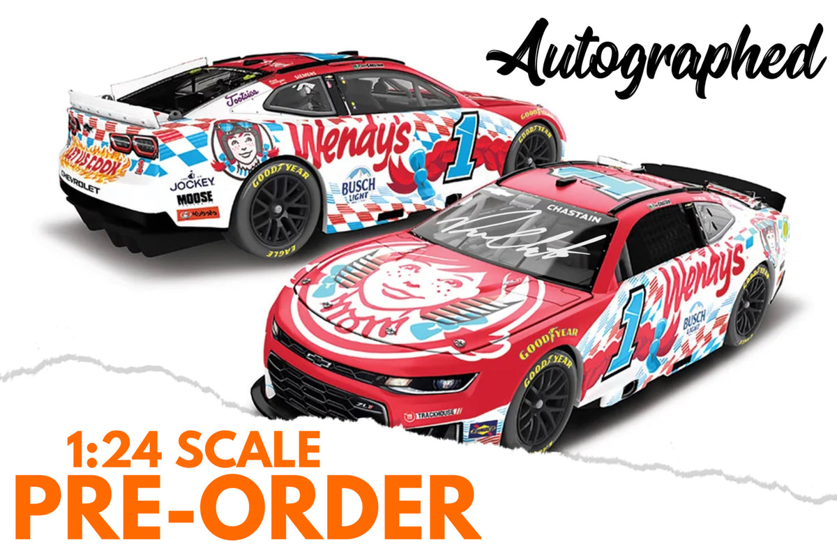 2026 Ross Chastain 1:24 Wendy's AUTOGRAPHED Diecast
