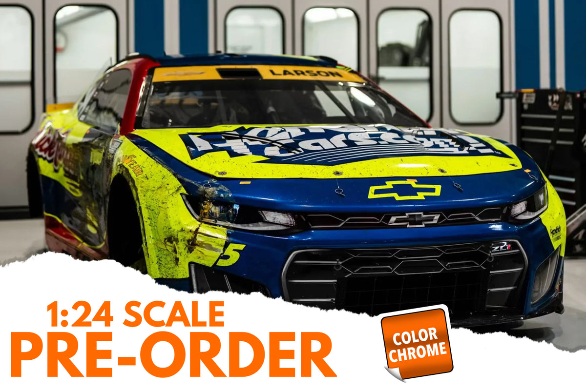 2026 Kyle Larson 1:24 HendrickCars.com Tribute Las Vegas RACED VERSION COLOR CHROME Diecast