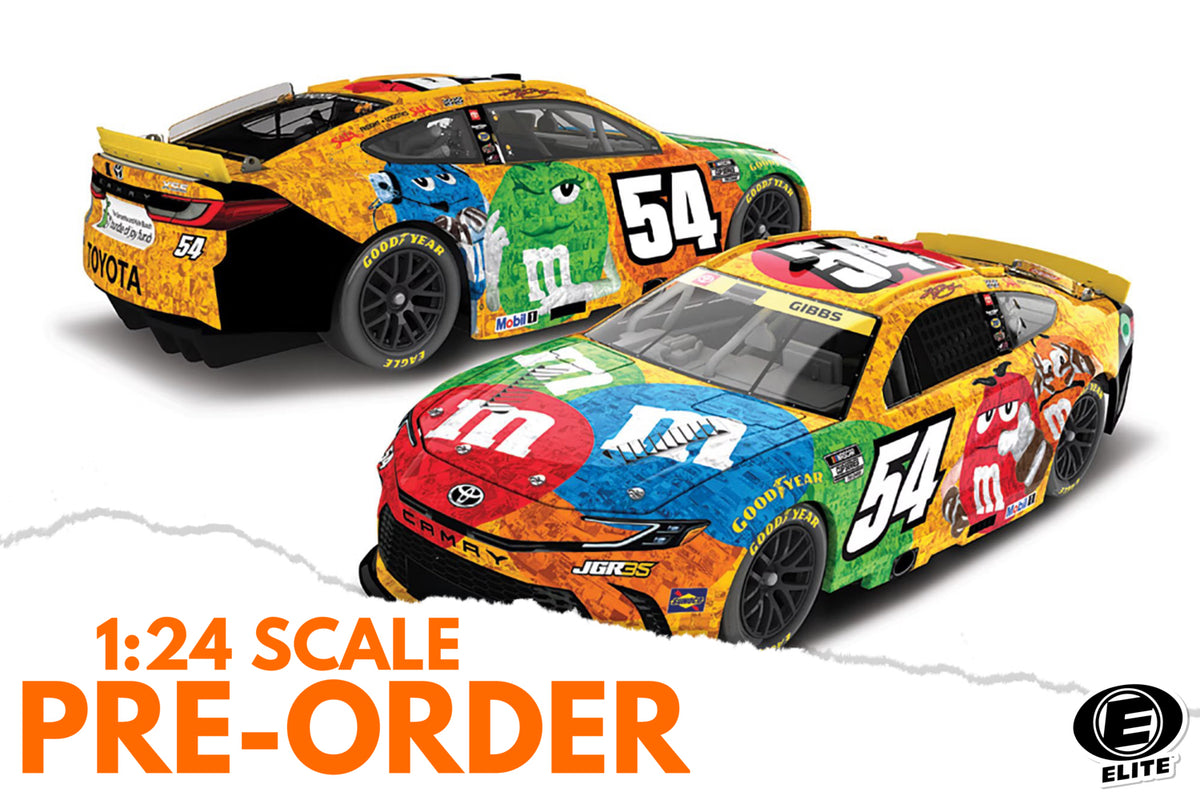 2026 Ty Gibbs 1:24 M&M's Kyle Busch Tribute ELITE NASCAR Diecast