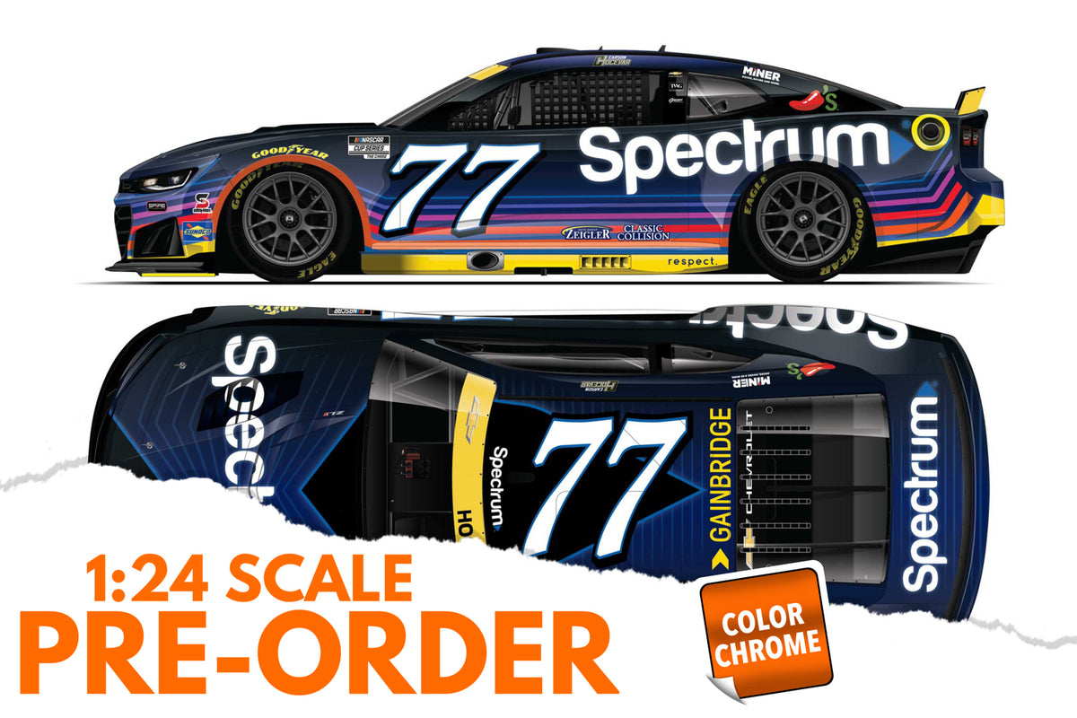 2026 Carson Hocevar 1:24 Spectrum "Dark Mode" COLOR CHROME NASCAR Diecast
