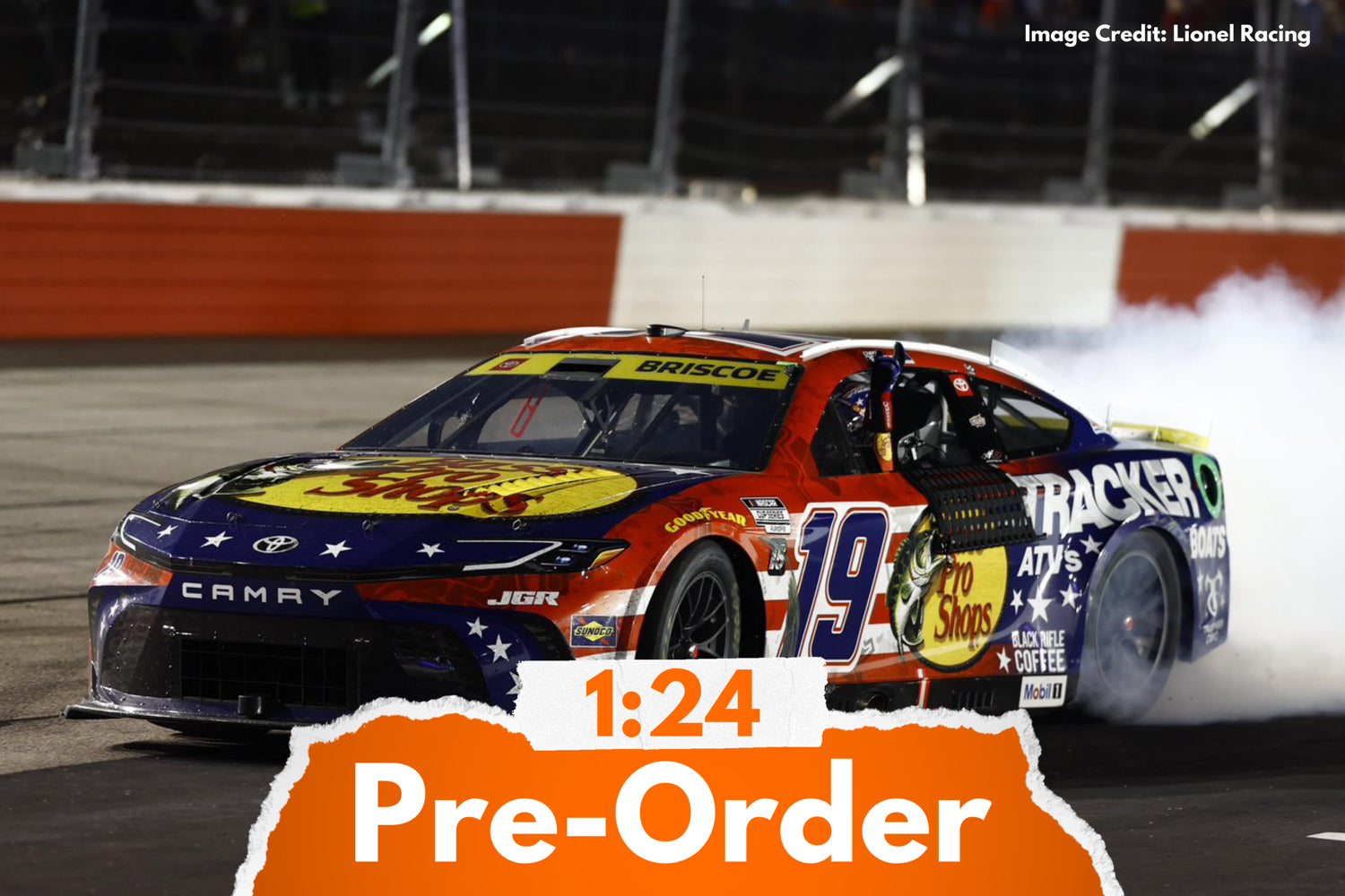 2025 Chase Briscoe 1:24 Bass Pro Shops Patriotic Darlington Race Win Diecast Elite
