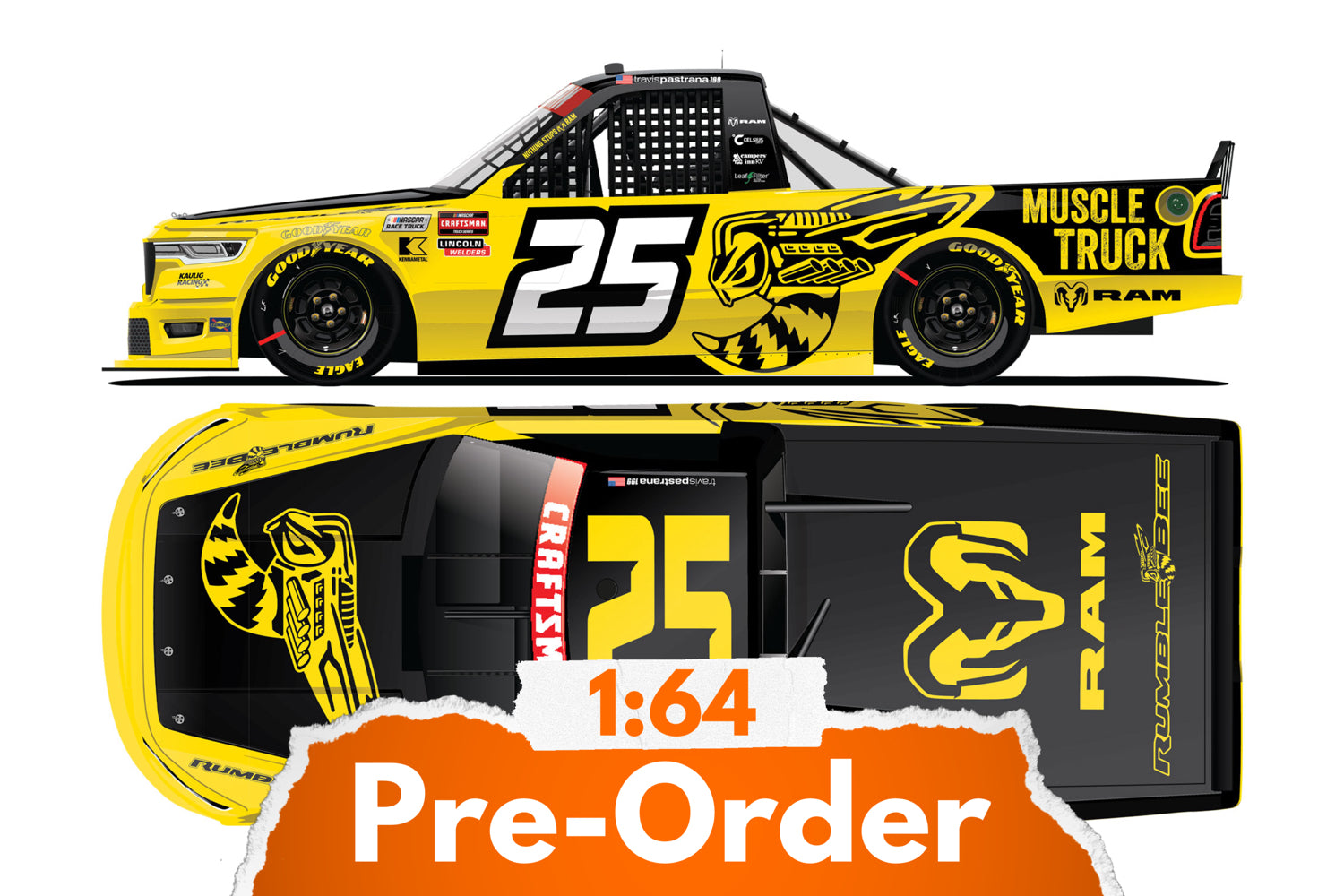 2026 Travis Pastrana 1:64 RAM Rumble Bee Diecast