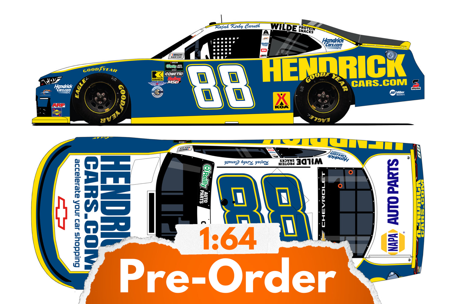2026 Rajah Caruth 1:64 HendrickCars.com San Diego Diecast