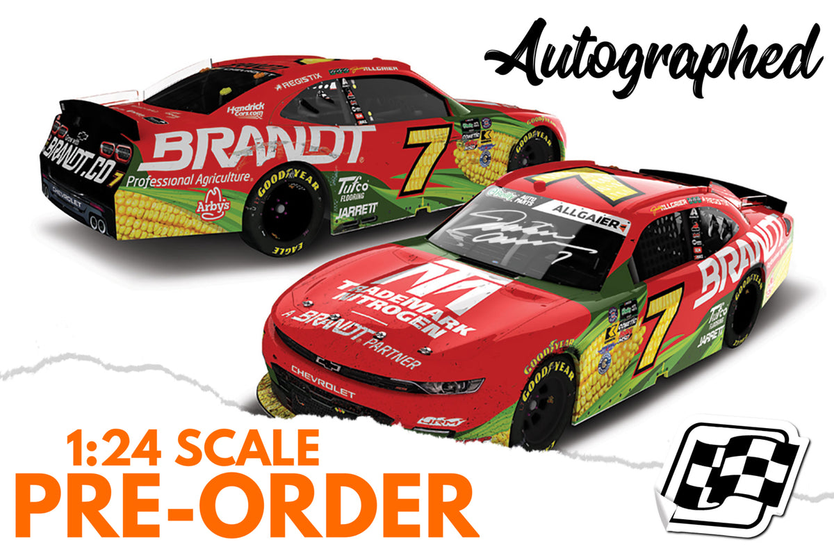 2026 Justin Allgaier 1:24 Brandt Nashville Race Win AUTOGRAPHED Diecast