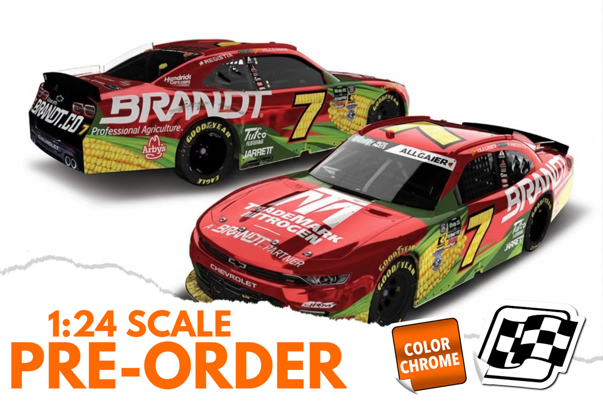2026 Justin Allgaier 1:24 Brandt Nashville Race Win COLOR CHROME Diecast