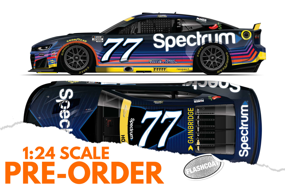 2026 Carson Hocevar 1:24 Spectrum "Dark Mode" FLASHCOAT SILVER Diecast