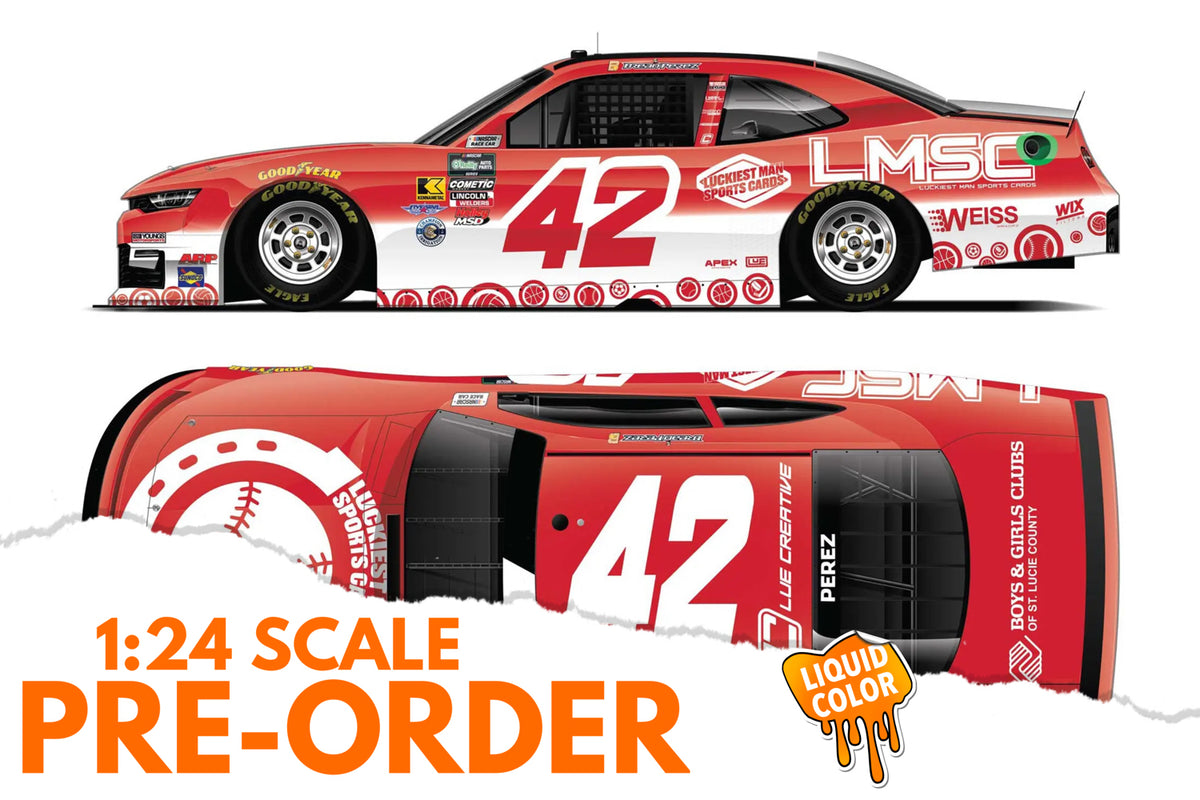2026 Brad Perez 1:24 Luckiest Man Sports Cards LIQUID COLOR NASCAR Diecast