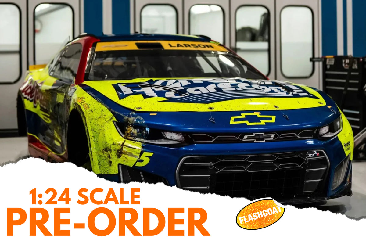 2026 Kyle Larson 1:24 HendrickCars.com Tribute Las Vegas RACED VERSION FLASHCOAT COLOR Diecast