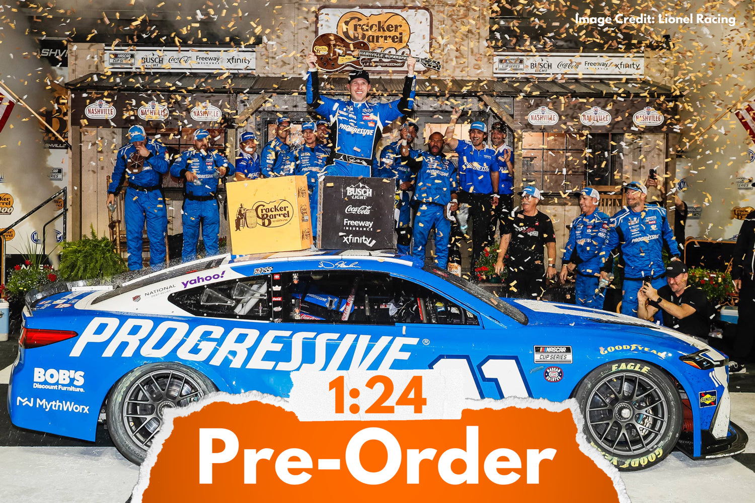 2026 Denny Hamlin 1:24 Progressive Nashville Race Win Diecast
