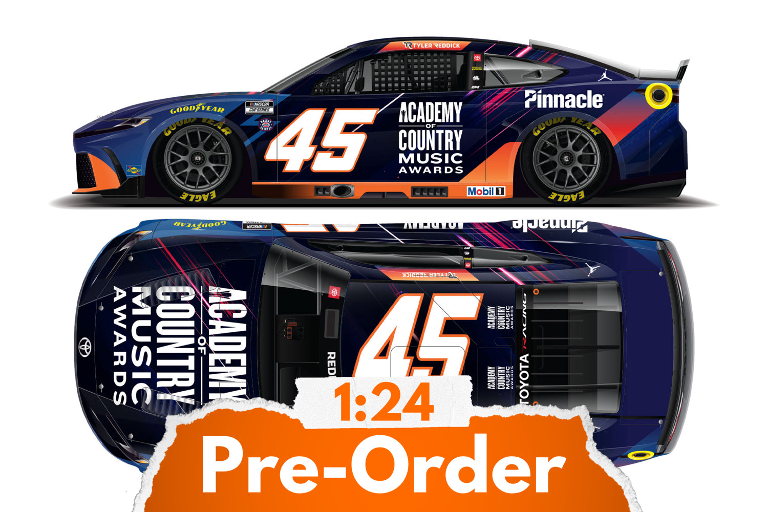 2026 Tyler Reddick 1:24 Academy of Country Music Awards NASCAR Diecast