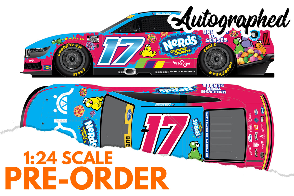 2026 Chris Buescher 1:24 Kroger / Nerds Gummy Clusters AUTOGRAPHED Diecast