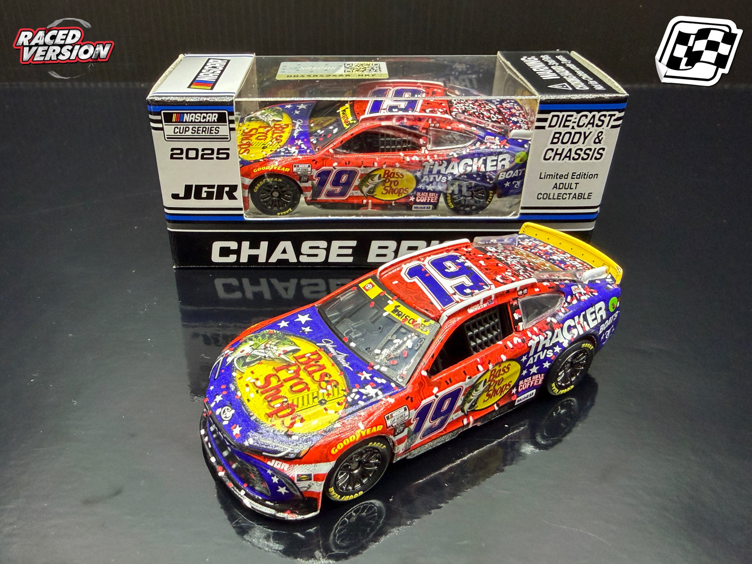 2025 Chase Briscoe 1:64 Bass Pro Shops Patriotic Darlington Race Win Diecast