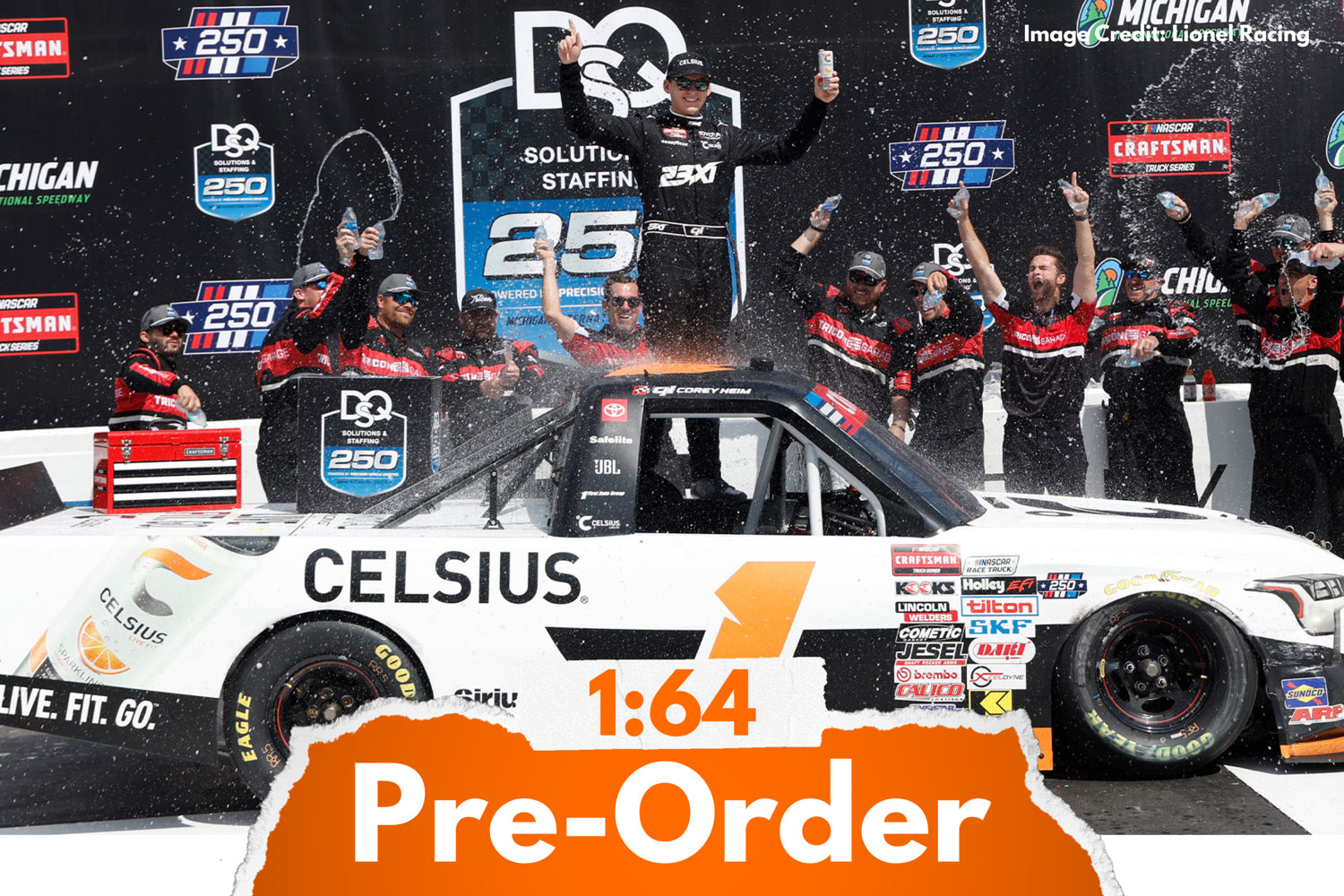 2026 Corey Heim 1:64 Celsius Michigan Race Win NASCAR Diecast