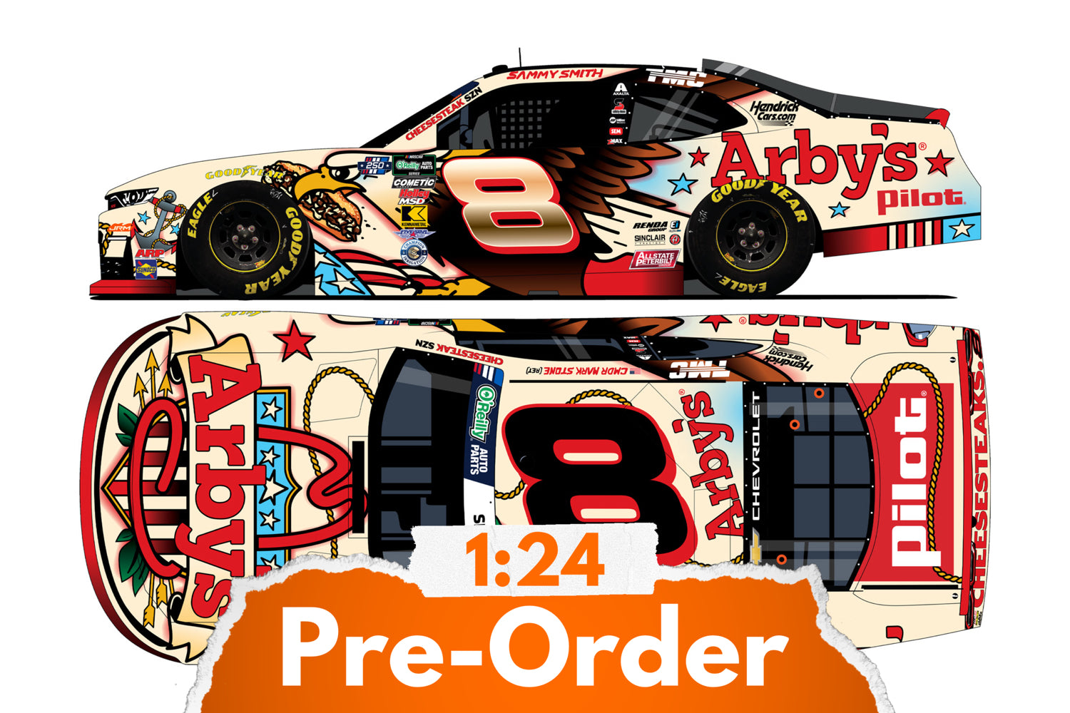 2026 Sammy Smith 1:24 Arby's Patriotic NASCAR Diecast