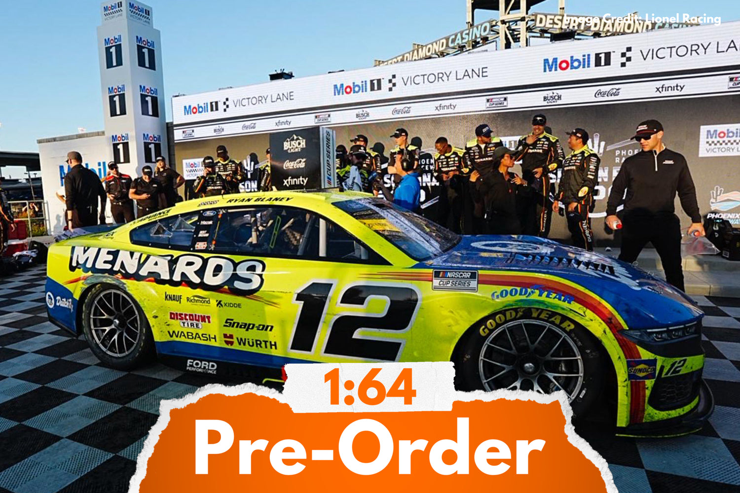2025 Ryan Blaney 1:64 Menards / Dutch Boy Phoenix Race Win Diecast