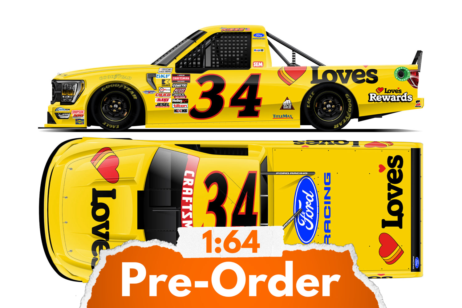 2026 Layne Riggs 1:64 Love's NASCAR Diecast