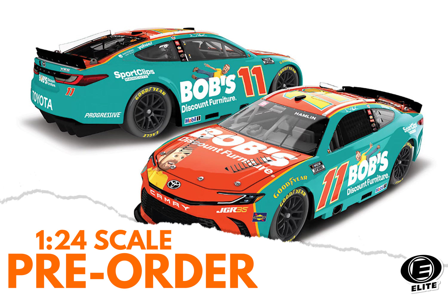 2026 Denny Hamlin 1:24 Bob's Discount Furniture ELITE Diecast