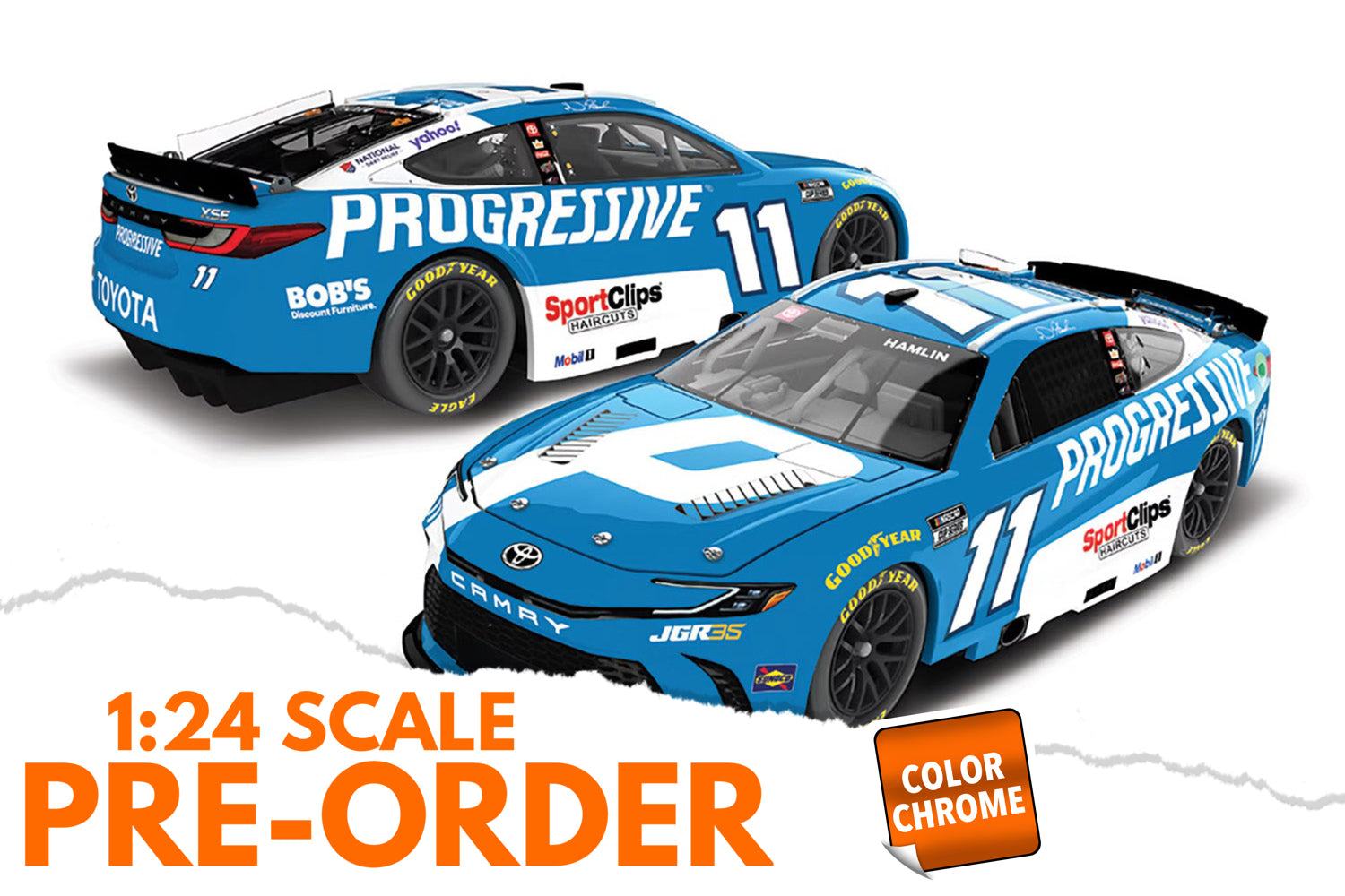 2026 Denny Hamlin 1:24 Progressive COLOR CHROME Diecast
