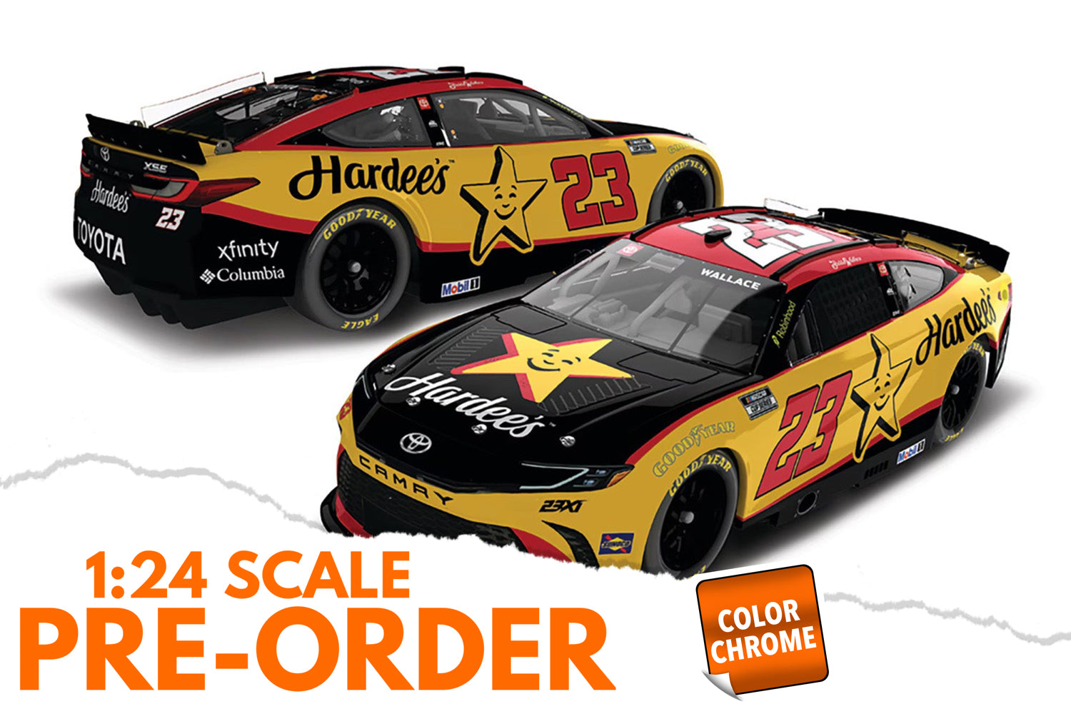 2026 Bubba Wallace 1:24 Hardee’s COLOR CHROME Diecast