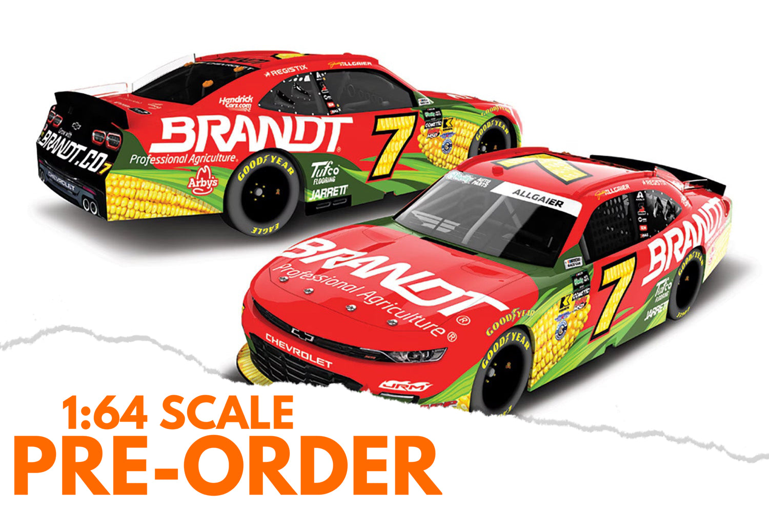 2026 Justin Allgaier 1:64 Brandt NASCAR Diecast