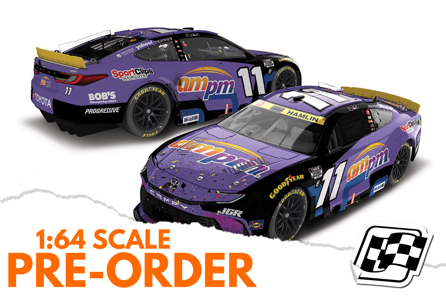 2025 Denny Hamlin 1:64 ampm Las Vegas Race Win Diecast