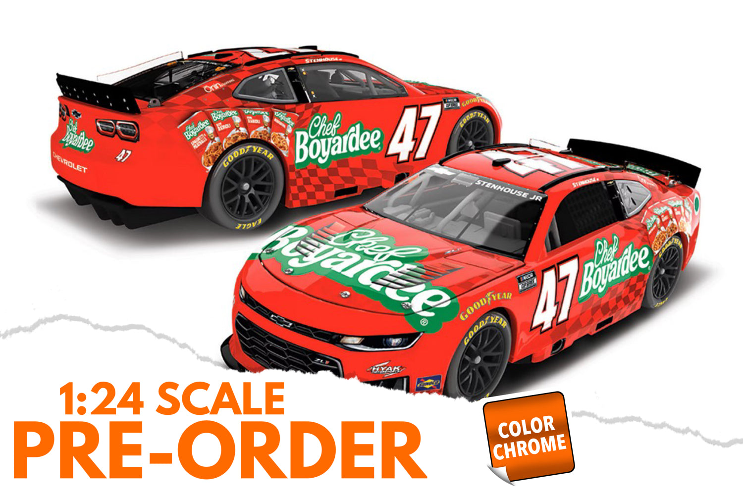 2026 Ricky Stenhouse Jr 1:24 Chef Boyardee COLOR CHROME NASCAR Diecast