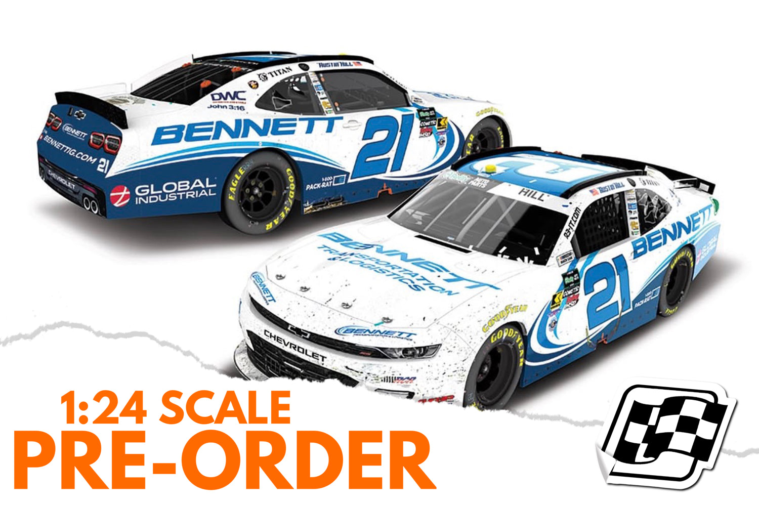 2026 Austin Hill 1:24 Bennett Transportation Daytona Race Win Diecast