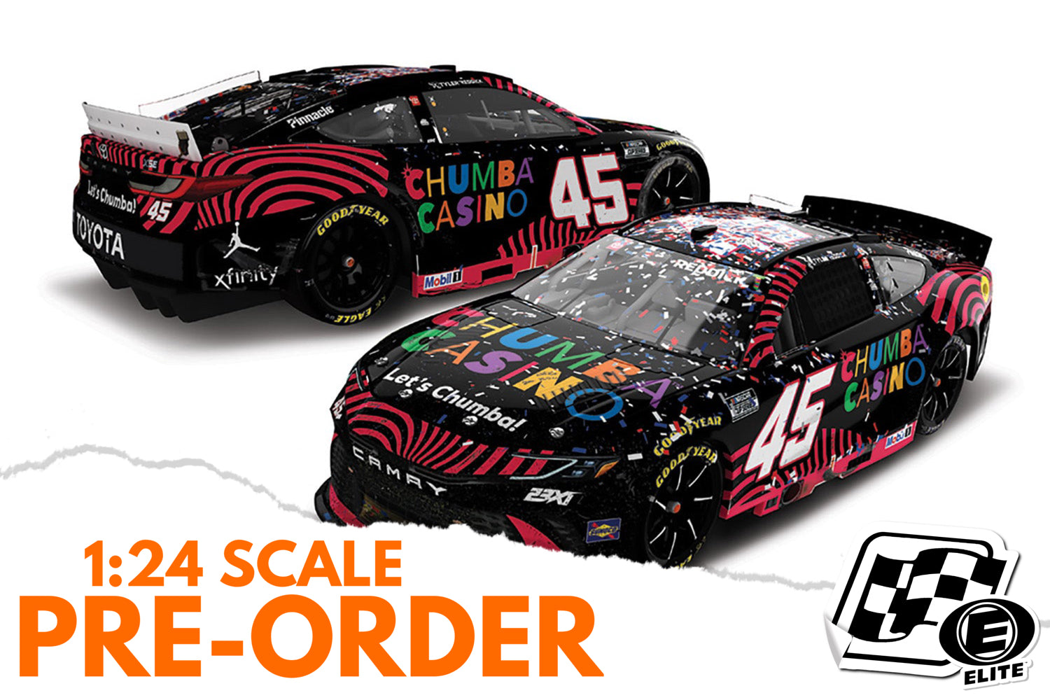 2026 Tyler Reddick 1:24 Chumba Casino Daytona 500 Race Win ELITE Diecast