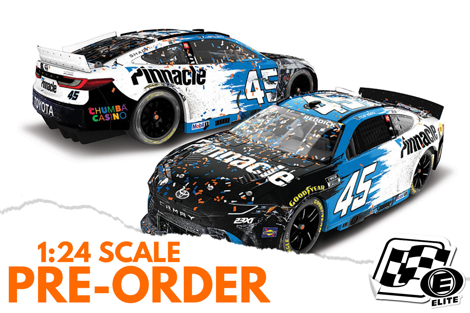 2026 Tyler Reddick 1:24 Pinnacle Atlanta / EchoPark Speedway Race Win ELITE Diecast