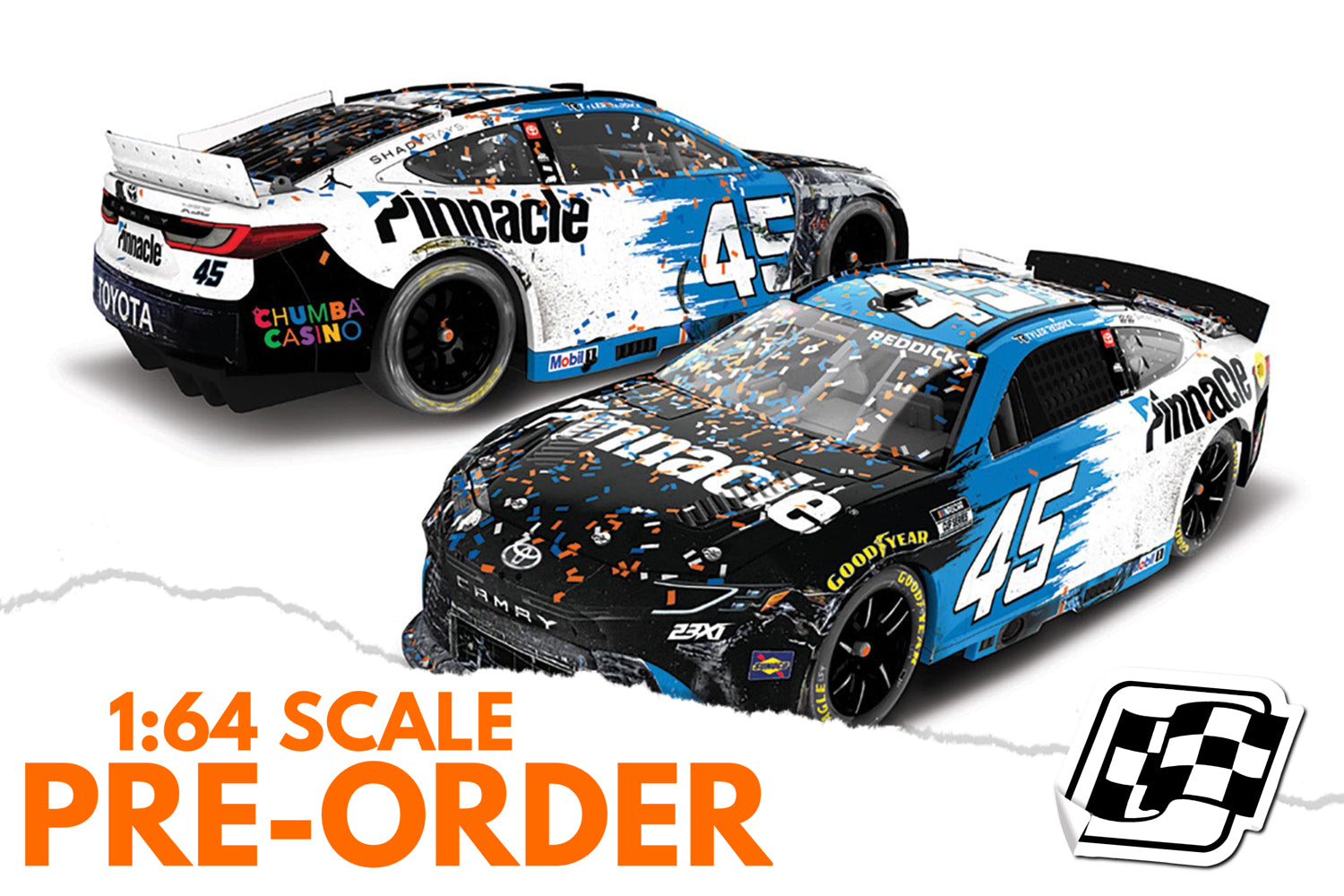 2026 Tyler Reddick 1:64 Pinnacle Atlanta / EchoPark Speedway Race Win Diecast