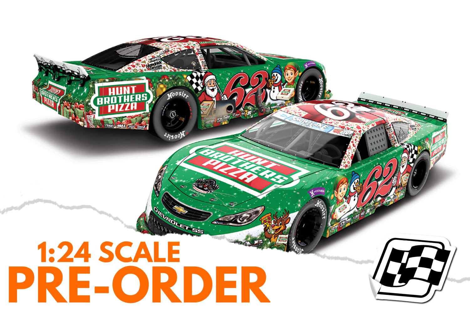 2025 Keelan Harvick 1:24 Hunt Brothers Pizza Snowflake 125 Race Win Diecast