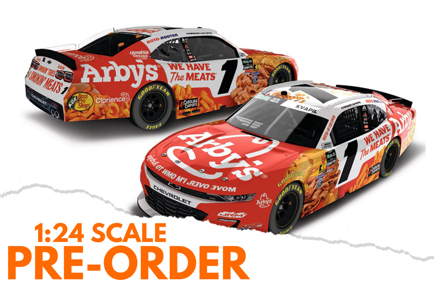 2026 Carson Kvapil 1:24 Arby's Diecast