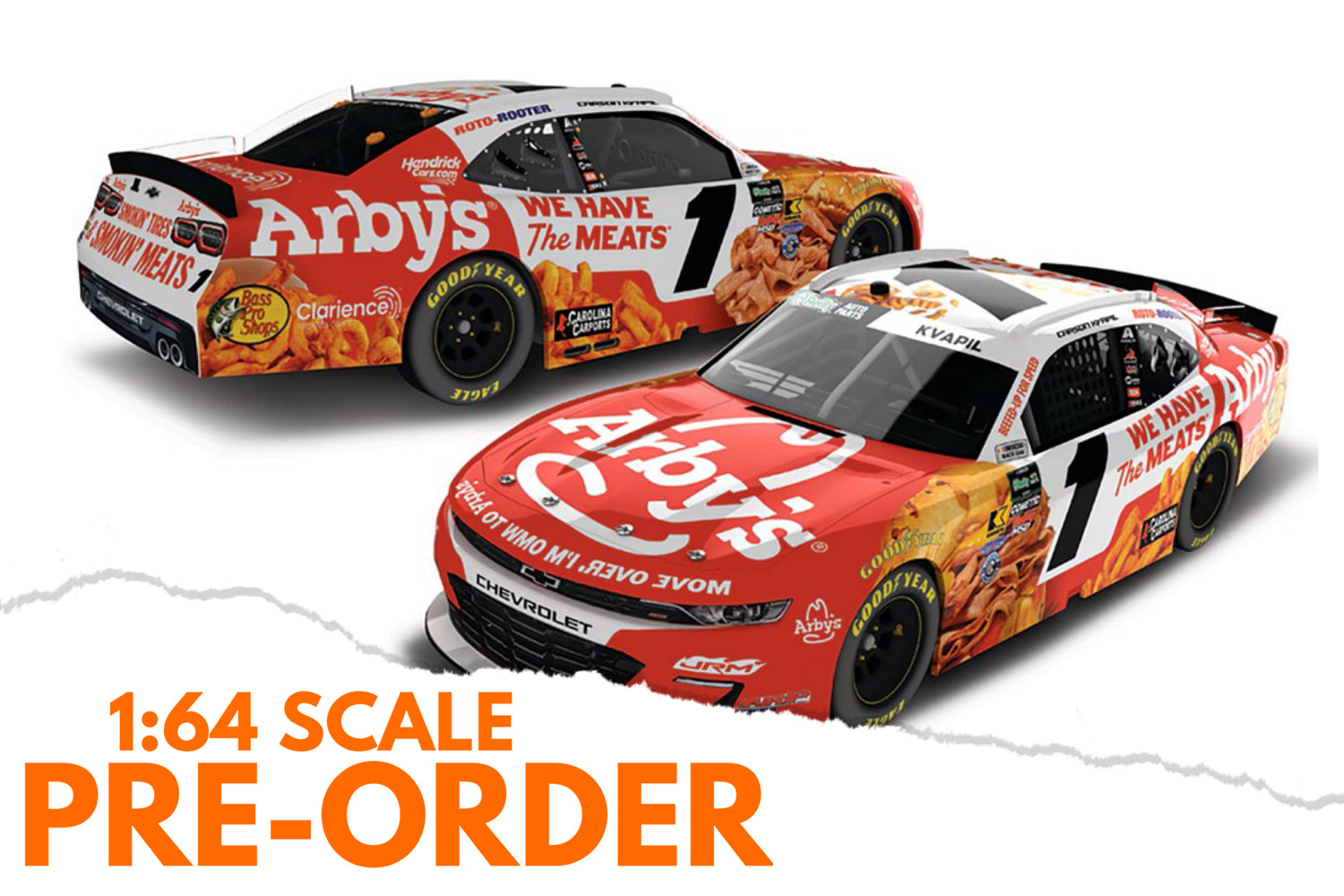 2026 Carson Kvapil 1:64 Arby's Diecast