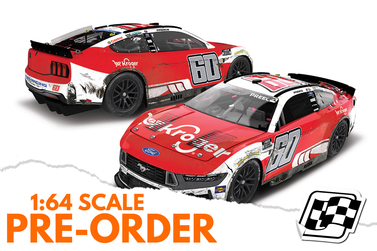 2026 Ryan Preece 1:64 Kroger Bowman Gray Clash Race Win Diecast