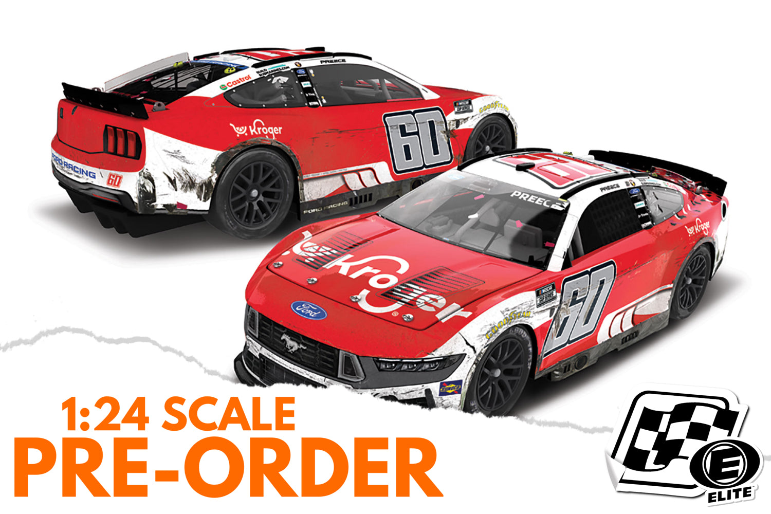 2026 Ryan Preece 1:24 Kroger Bowman Gray Clash Race Win ELITE Diecast