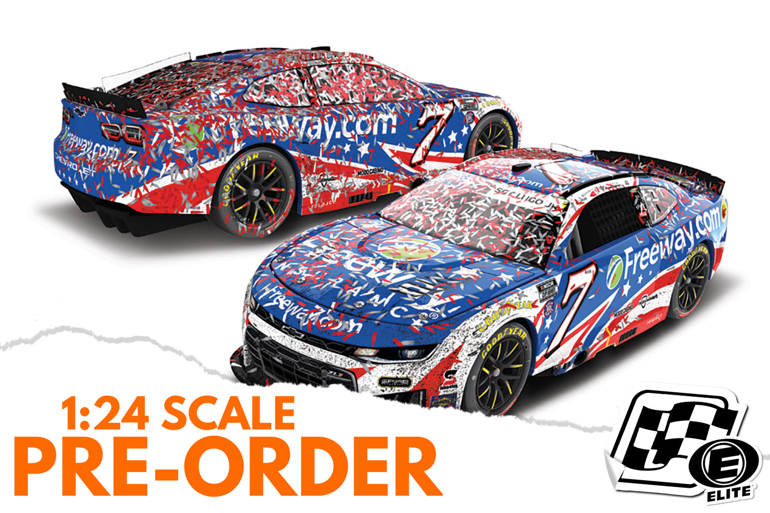 2026 Daniel Suarez 1:24 Freeway Insurance Patriotic Coke 600 Race Win ELITE Diecast