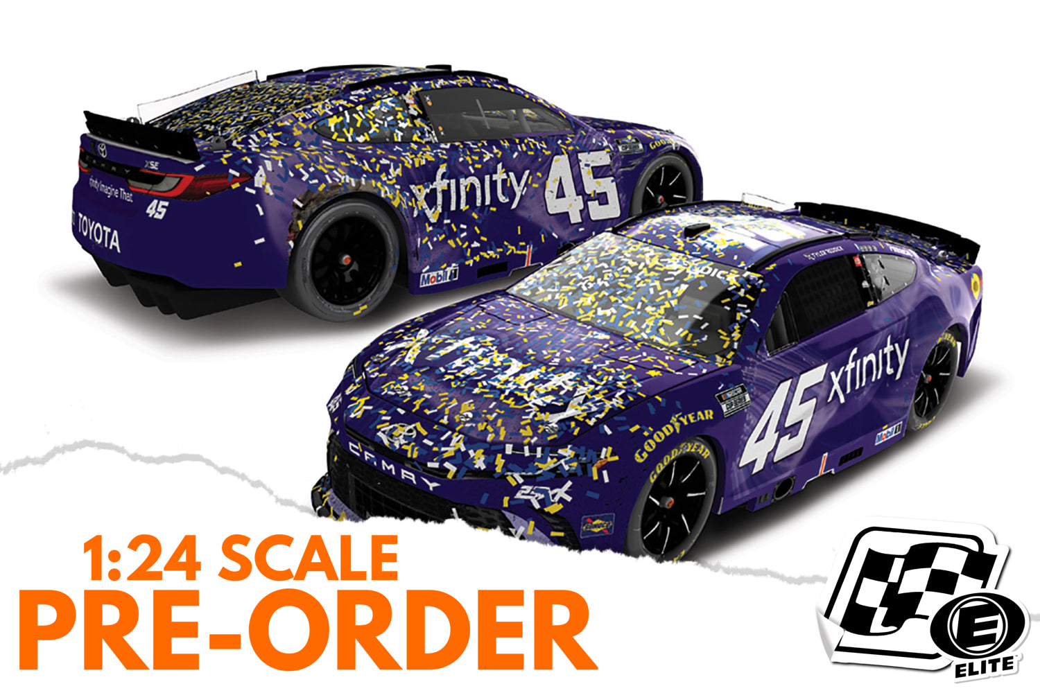 2026 Tyler Reddick 1:24 Xfinity Darlington Goodyear 400 Race Win ELITE Diecast