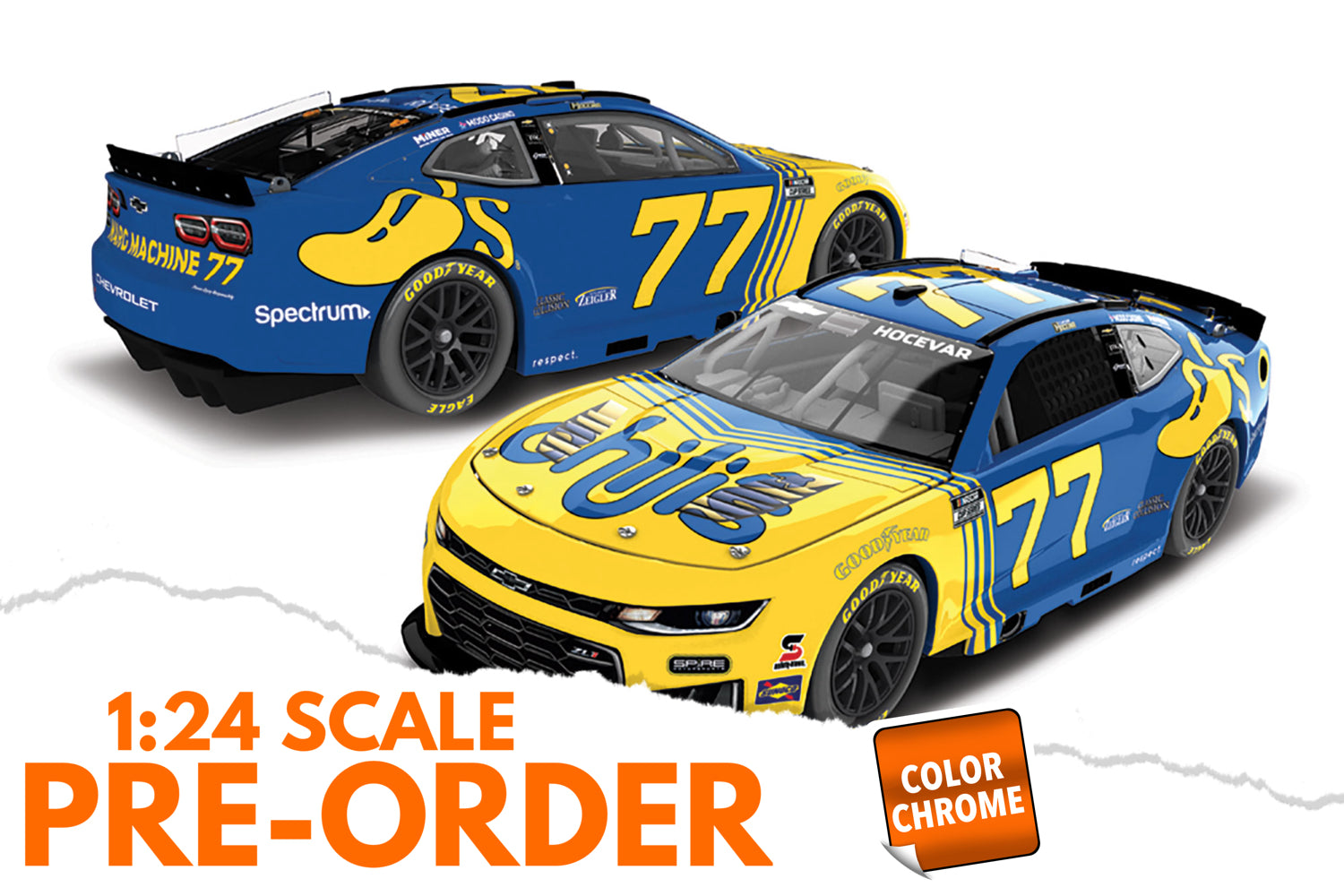 2026 Carson Hocevar 1:24 Chili's "Marg Machine" Throwback COLOR CHROME Diecast