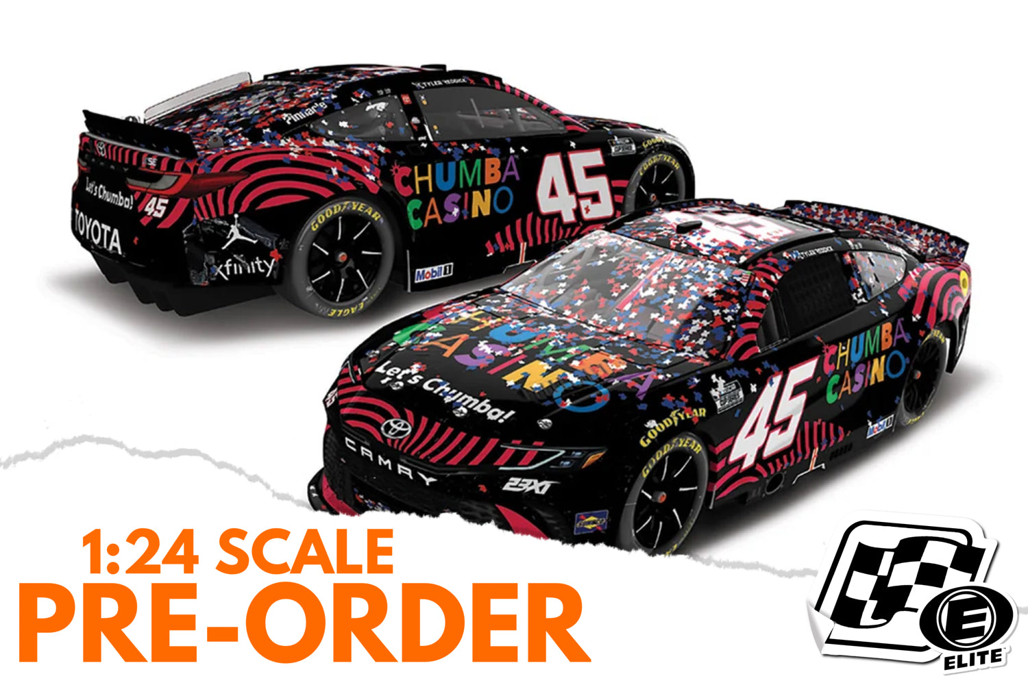 2026 Tyler Reddick 1:24 Chumba Casino COTA Race Win ELITE Diecast