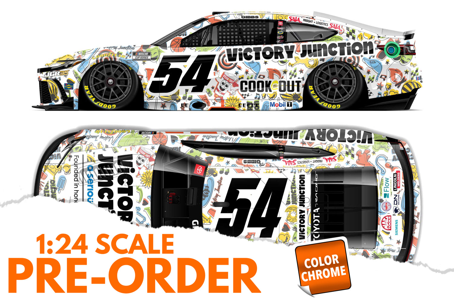 2026 Ty Gibbs 1:24 Victory Junction NASCAR COLOR CHROME Diecast