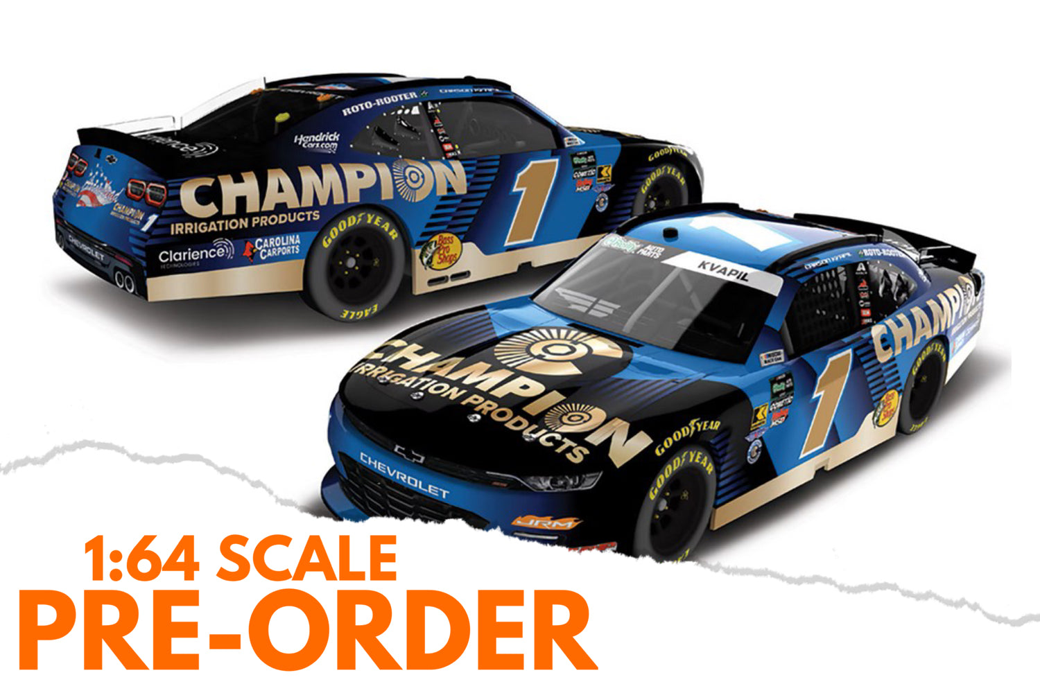 2026 Carson Kvapil 1:64 Champion Irrigation NASCAR Diecast