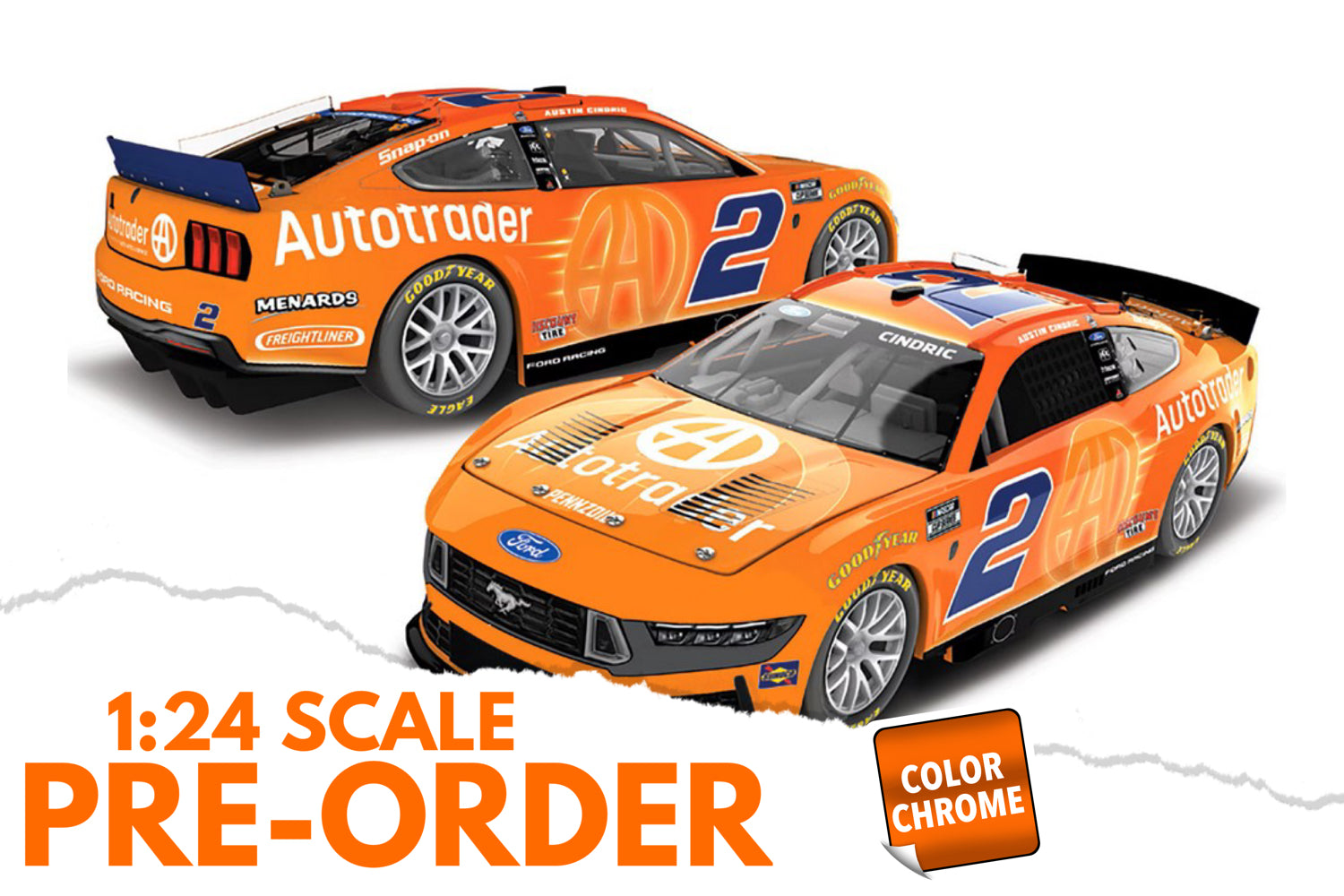 2026 Austin Cindric 1:24 Autotrader COLOR CHROME Diecast