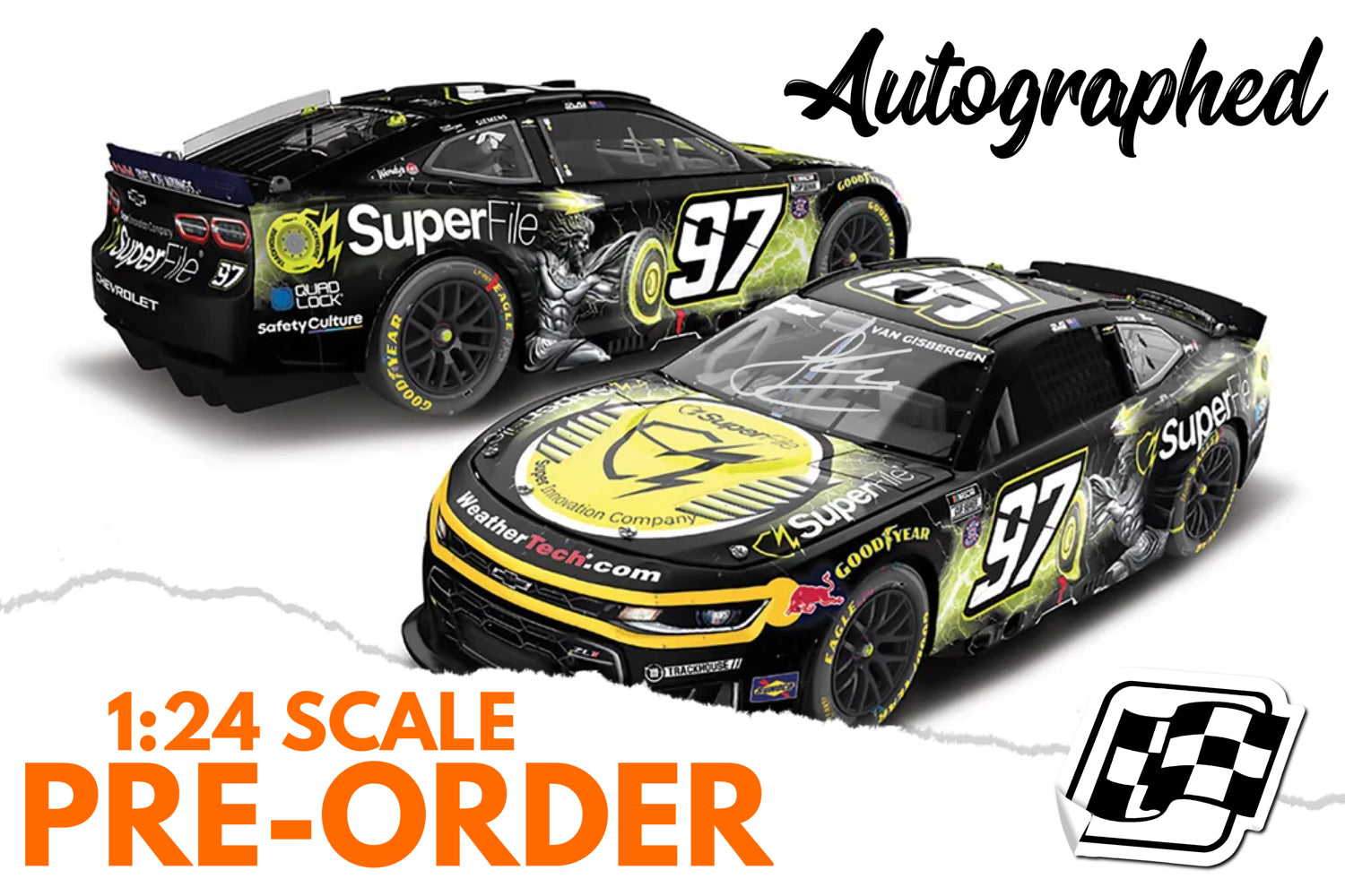 2026 Shane van Gisbergen 1:24 SuperFiles Watkins Glen Go Bowling Race Win AUTOGRAPHED NASCAR Diecast