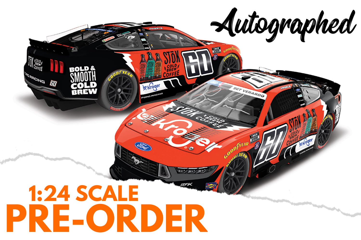 2026 Ryan Preece 1:24 Kroger / Stok Cold Brew AUTOGRAPHED Diecast