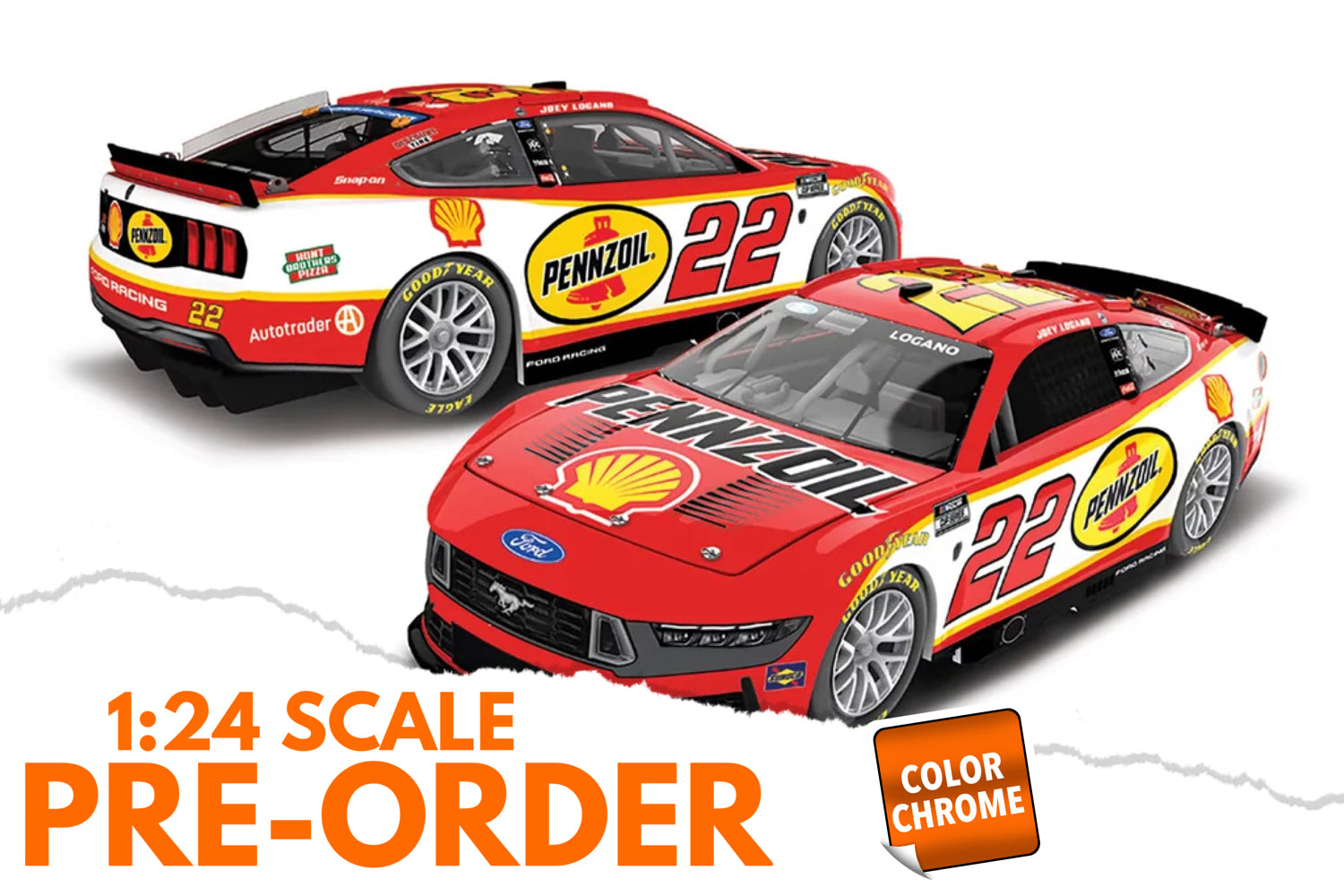 2026 Joey Logano 1:24 Shell-Pennzoil Special COLOR CHROME Diecast