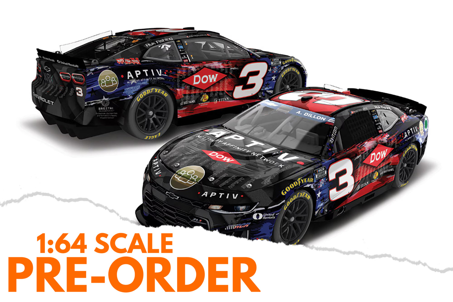 2026 Austin Dillon 1:64 DOW Salutes to Veterans NASCAR Diecast