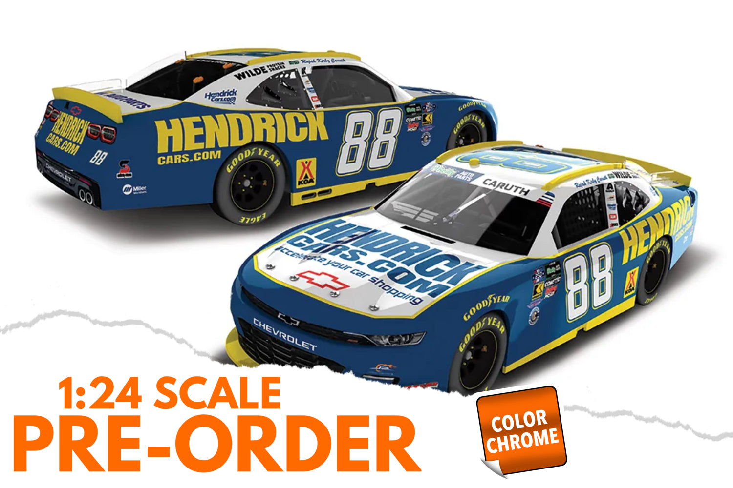 2026 Rajah Caruth 1:24 HendrickCars.com San Diego COLOR CHROME Diecast