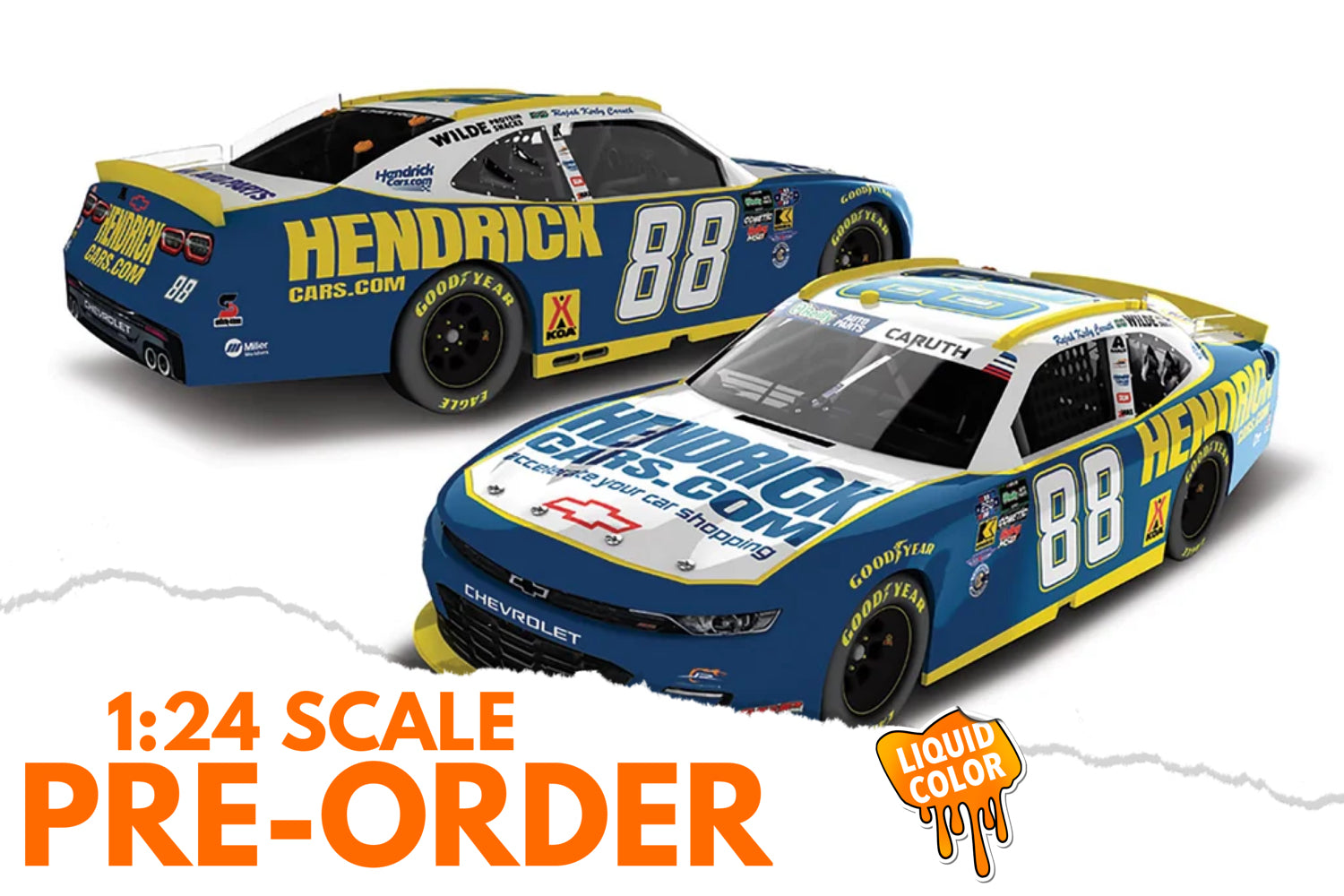 2026 Rajah Caruth 1:24 HendrickCars.com San Diego LIQUID COLOR Diecast