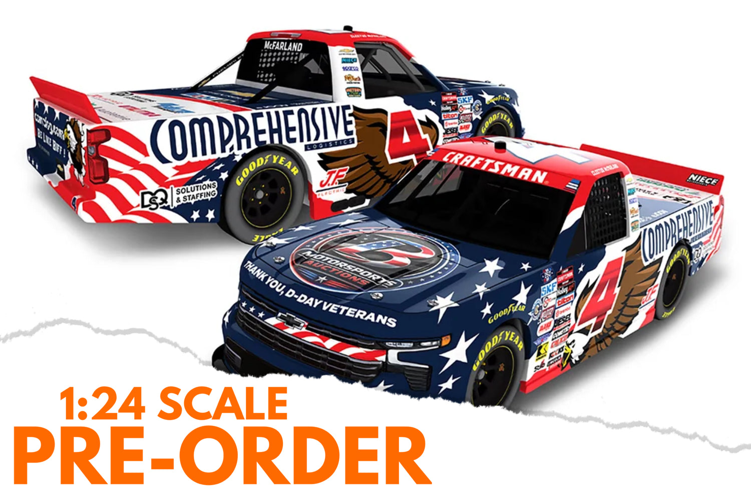 2026 Cleetus McFarland 1:24 Circle B Motorsports Auctions / Comprehensive Logistics Diecast